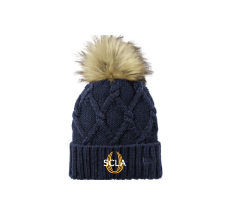 NEW NEW ERA unisex faux fur pom beanie in navy New Era Faux Fur Pom Beanie 141886 main image 3