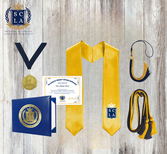 Ultimate Graduation Set - Cord, Stole, Tassel, Medallion, Certificate & Certificate Holder